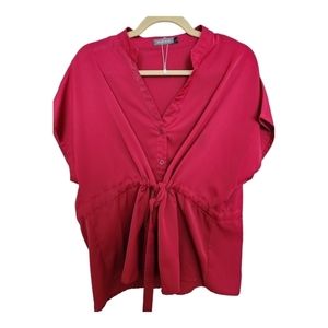Meetrendi Womens Button Down Blouse Casual Short Sleeve Peplum Summer‎ Tops